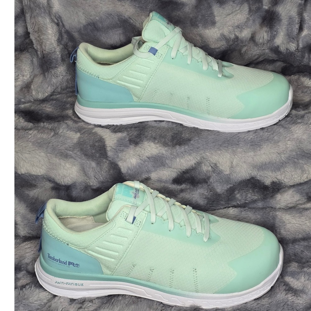 NWB Women's Timberland PRO Overdrive Comp-Toe Work Shoes mint color‎ size 9